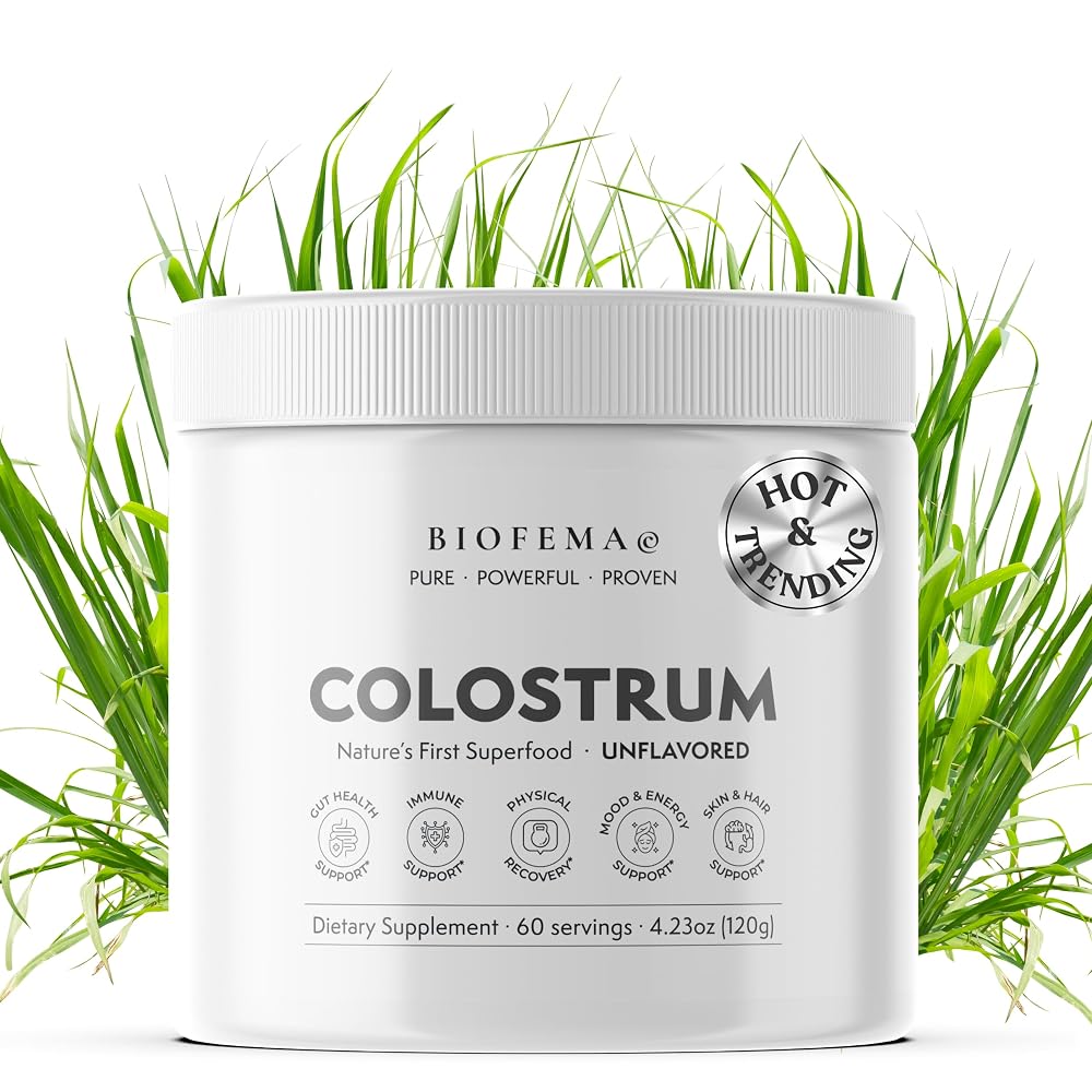 BIOFEMA Bovine Colostrum Powder for Gut Health - 4.23 oz