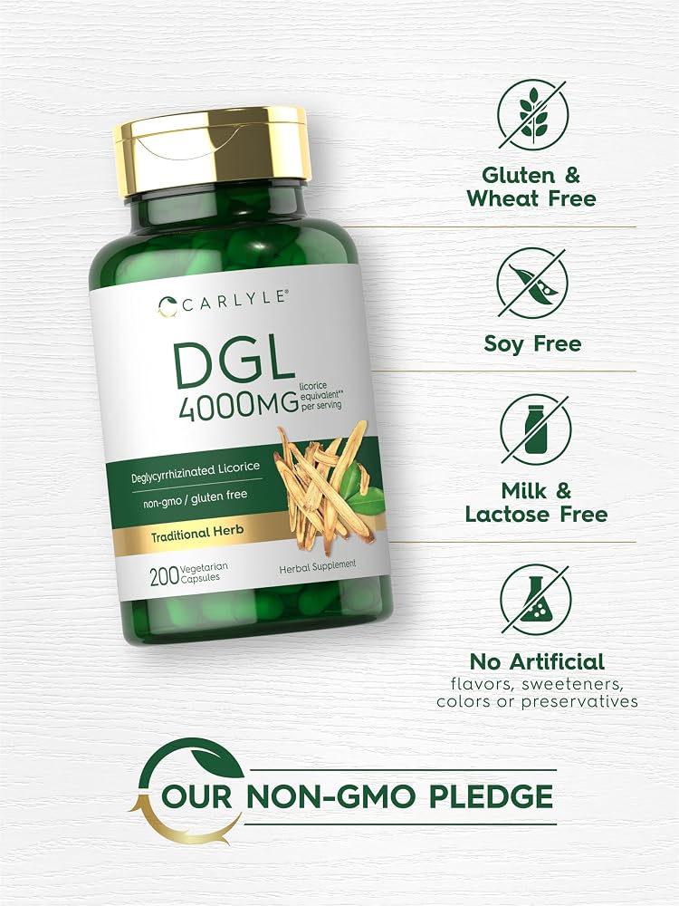 Carlyle DGL Deglycyrrhizinated Licorice - 200 Vegetarian Capsules - image 5