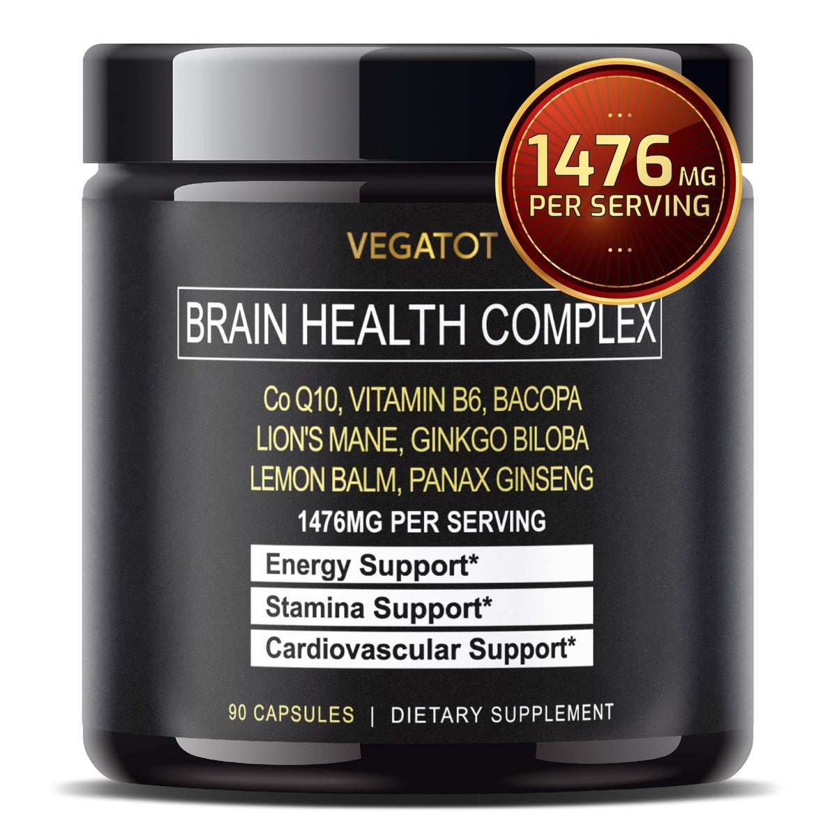 VEGATOT Brain Booster Brain Health Complex - 90 Capsules