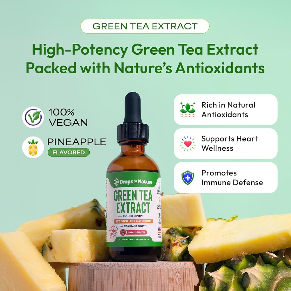 Drops of Nature Green Tea Extract 10:1 Liquid - 60 mL - image 3
