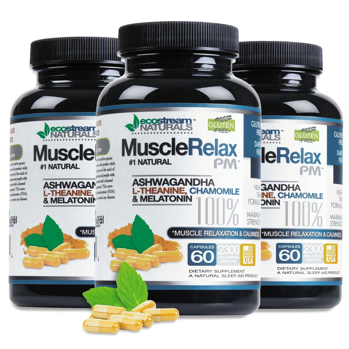 ecostream Naturals Muscle Relax PM Sleep Support - 60 Capsules - image 4