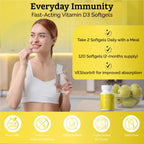 HEALTH IN HARMONY Vitamin D3 4000 IU Immune Support - 60 Softgels - image 7