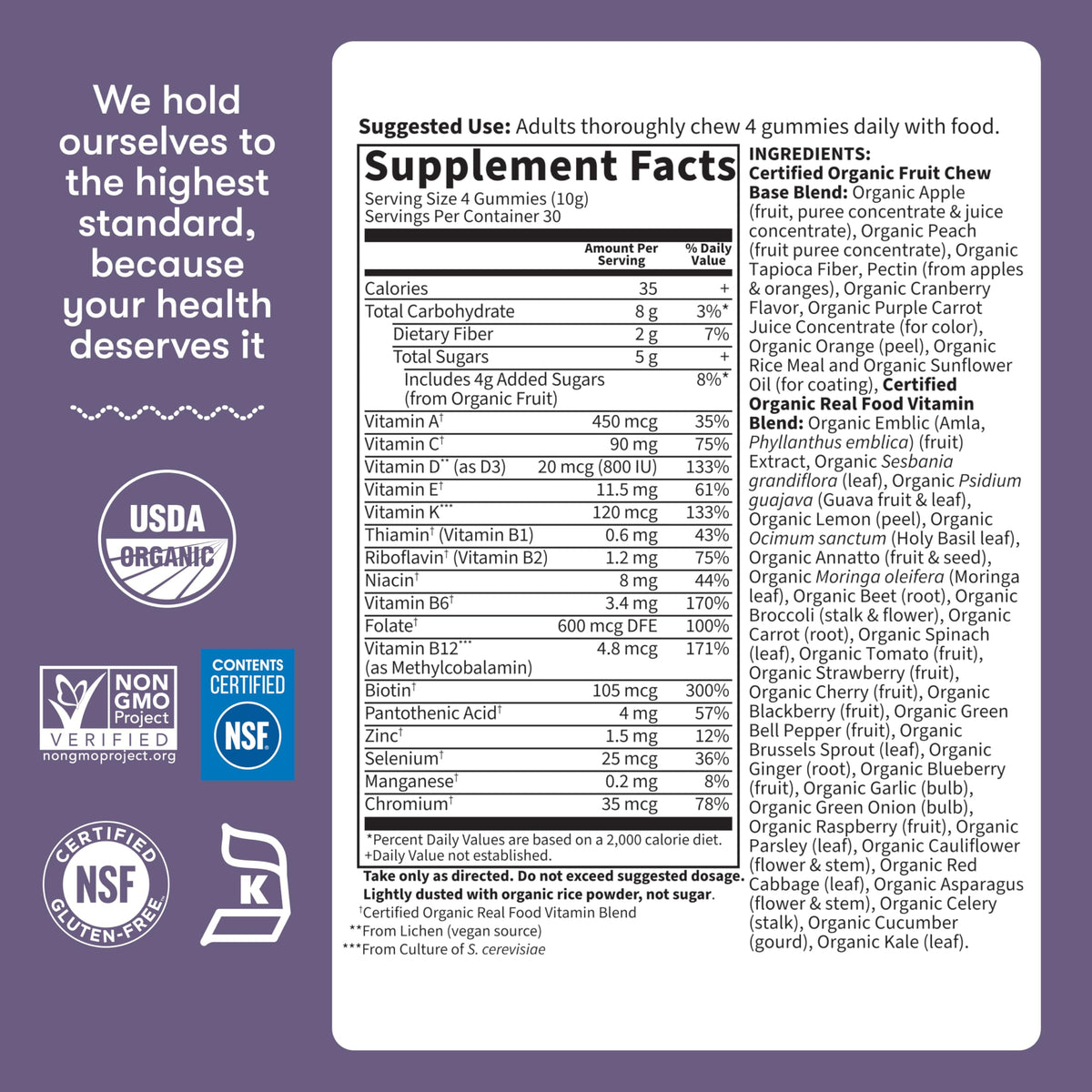 Garden of Life Organics Prenatal Multivitamin Gummies - 120 Gummies - image 5
