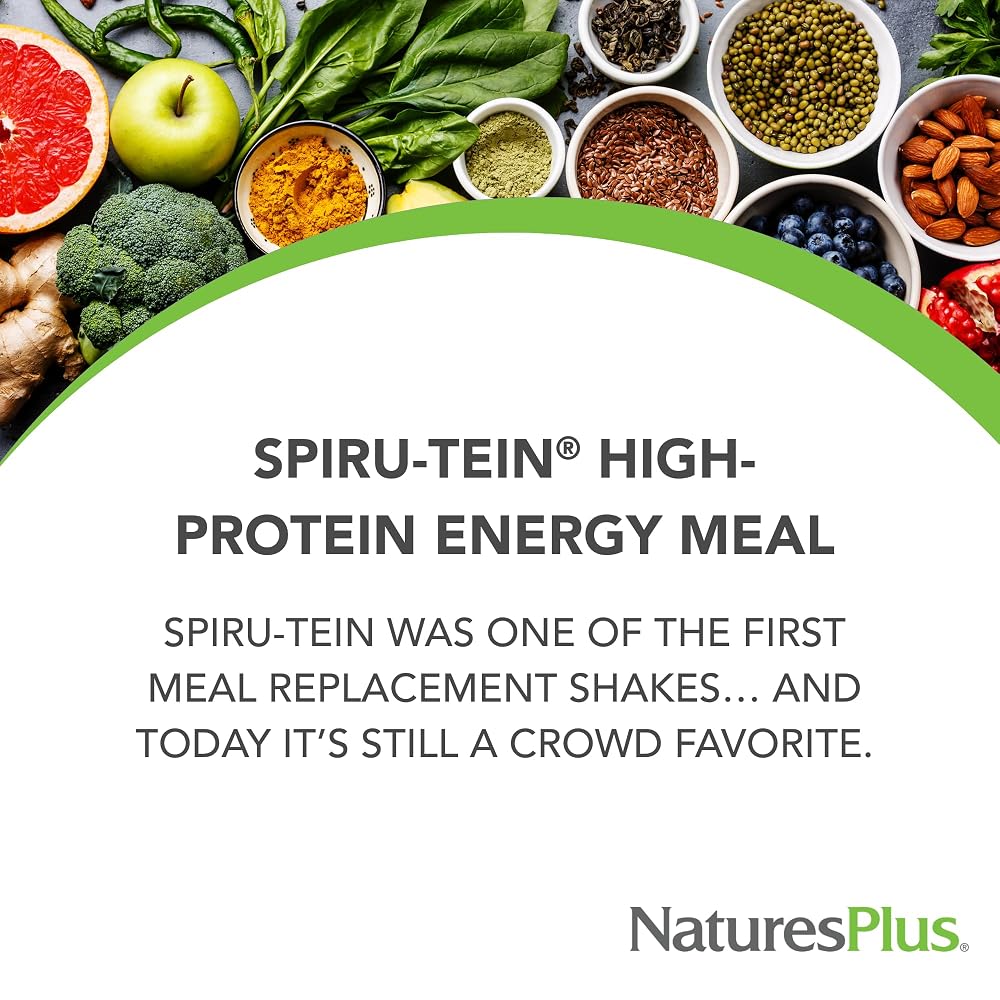 NaturesPlus SPIRU-TEIN Chocolate Peanut Butter Plant-Based Protein Powder - image 3