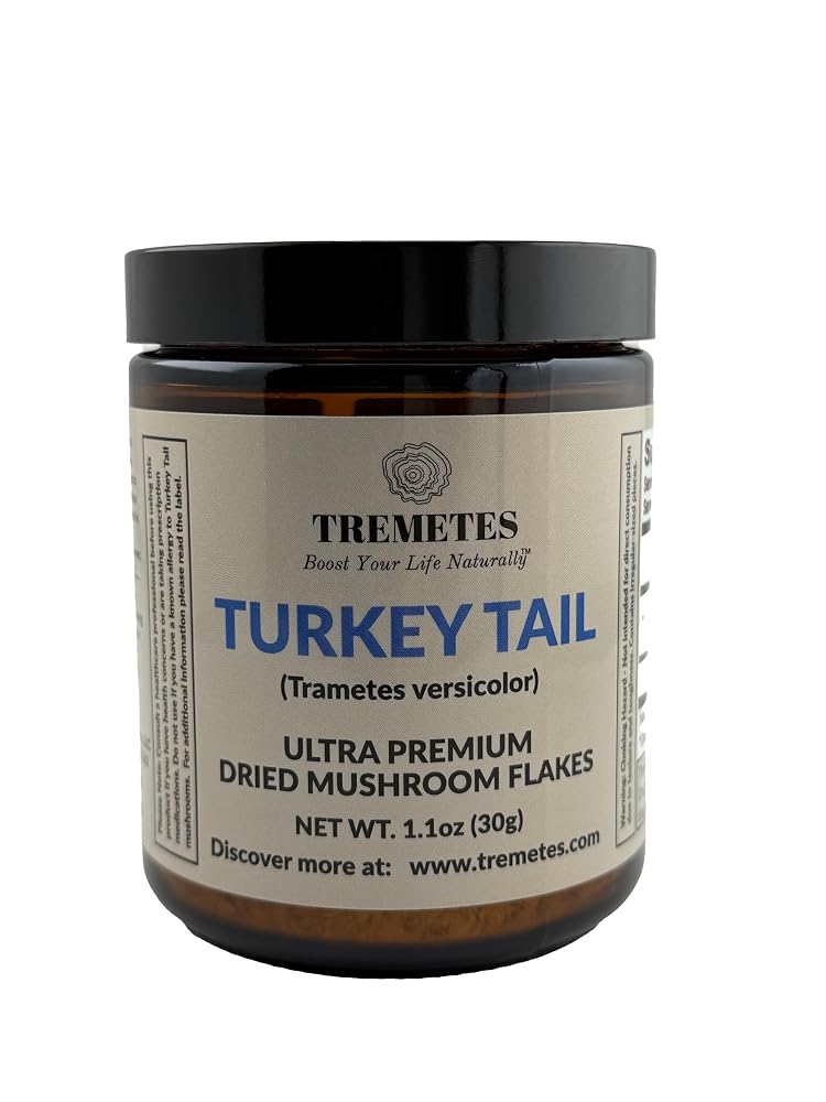 Tremetes Turkey Tail Mushroom Fruiting Body Powder - 1.1 oz