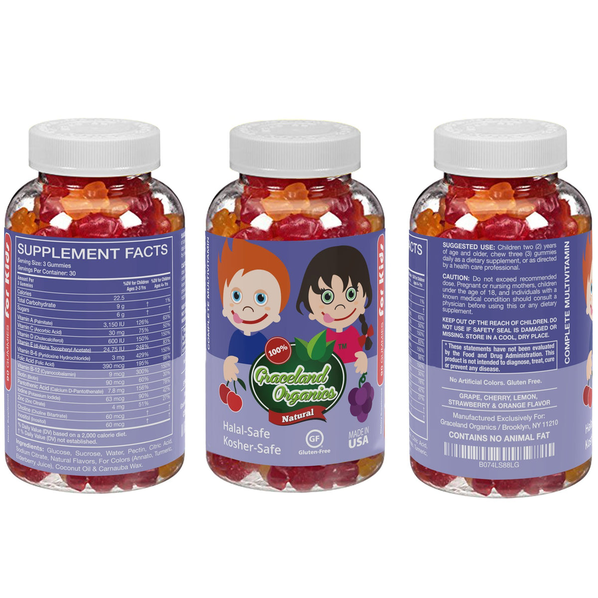 Graceland Organics Children's Multivitamin Gummies - 90 Gummies - image 3