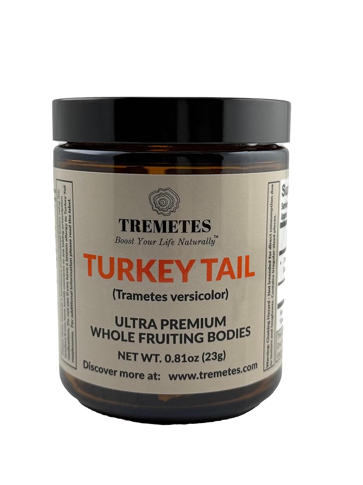 Tremetes Turkey Tail Mushroom Fruiting Body - 8oz Jar