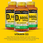 MASON NATURAL Vitamin D3 5000 IU - 150 Softgels (Pack of 3) - image 5