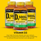MASON NATURAL Vitamin D3 5000 IU - 150 Softgels (Pack of 3) - image 5