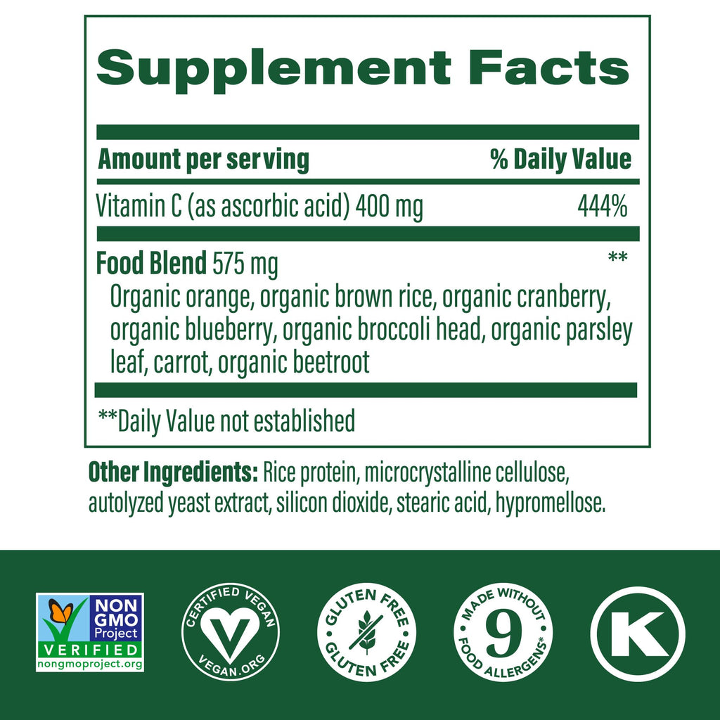 MegaFood Ultra C 400 mg Vitamin C Immune Support - 90 Tablets - image 3