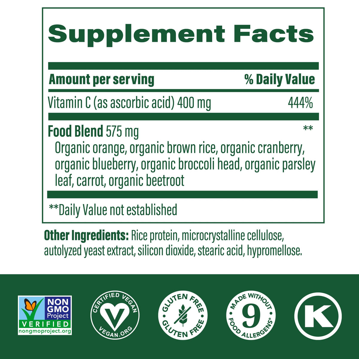 MegaFood Ultra C 400 mg Vitamin C Immune Support - 90 Tablets - image 3
