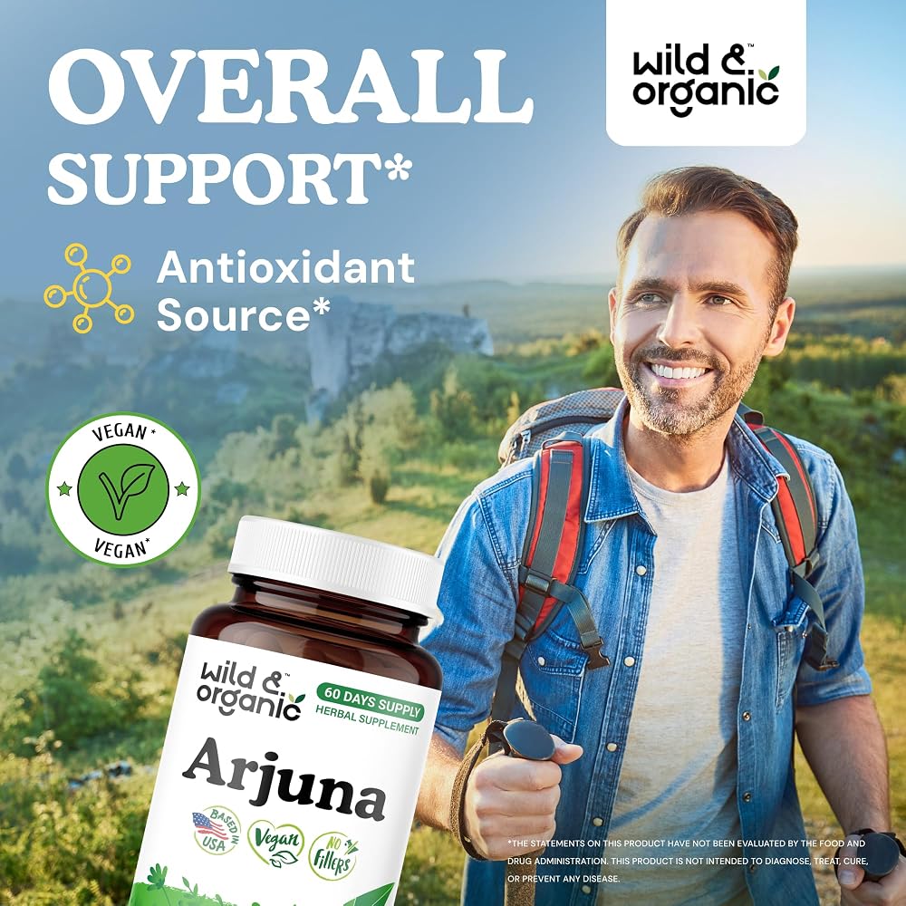 Wild & Organic Arjuna Bark Capsules - Antioxidant Support