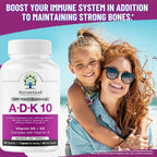 NatureGenX ADK10 Vitamin A D3 K2 Bone Health - 90 Capsules - image 6