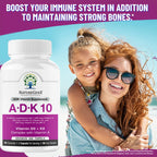 NatureGenX ADK10 Vitamin A D3 K2 Bone Health - 90 Capsules - image 6