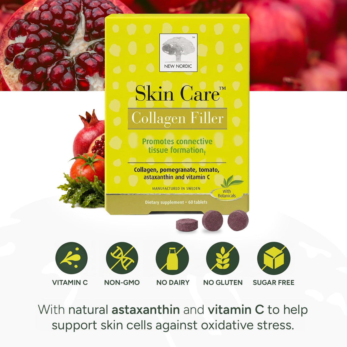 NEW NORDIC Skin Care Collagen Filler Tablets - 60 Count - image 4