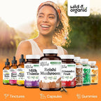 Wild & Organic Reishi Mushroom Capsules 1000mg - Immune Support