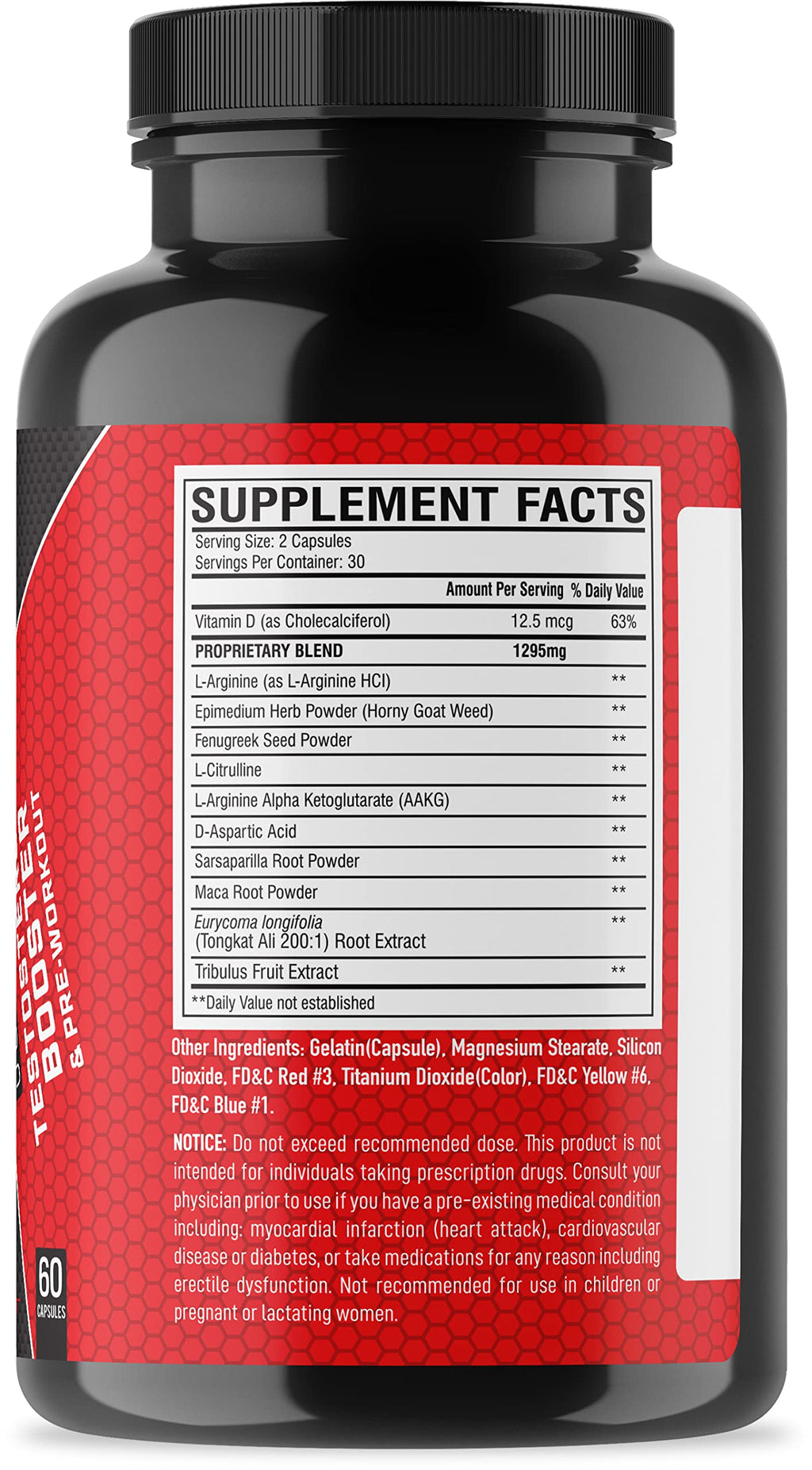 ANTLS Supplements Testosterone Booster with L-Arginine - 60 Capsules - image 4