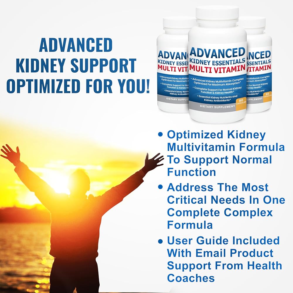 Advanced Kidney Essentials Multivitamin. Kidney Support Supplement