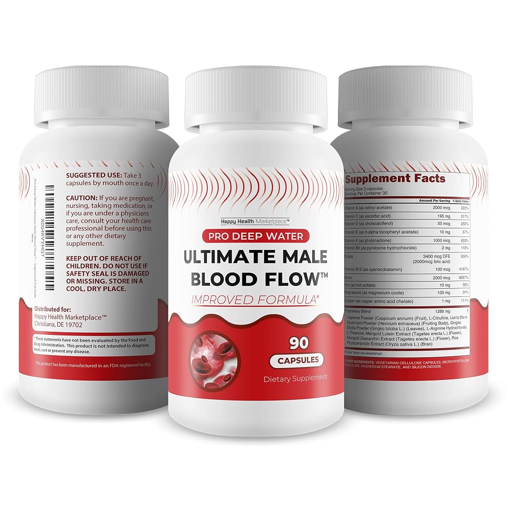 Happy Health Marketplace Pro Deep Water Ultimate Male Blood Flow - 90 Capsules - image 4