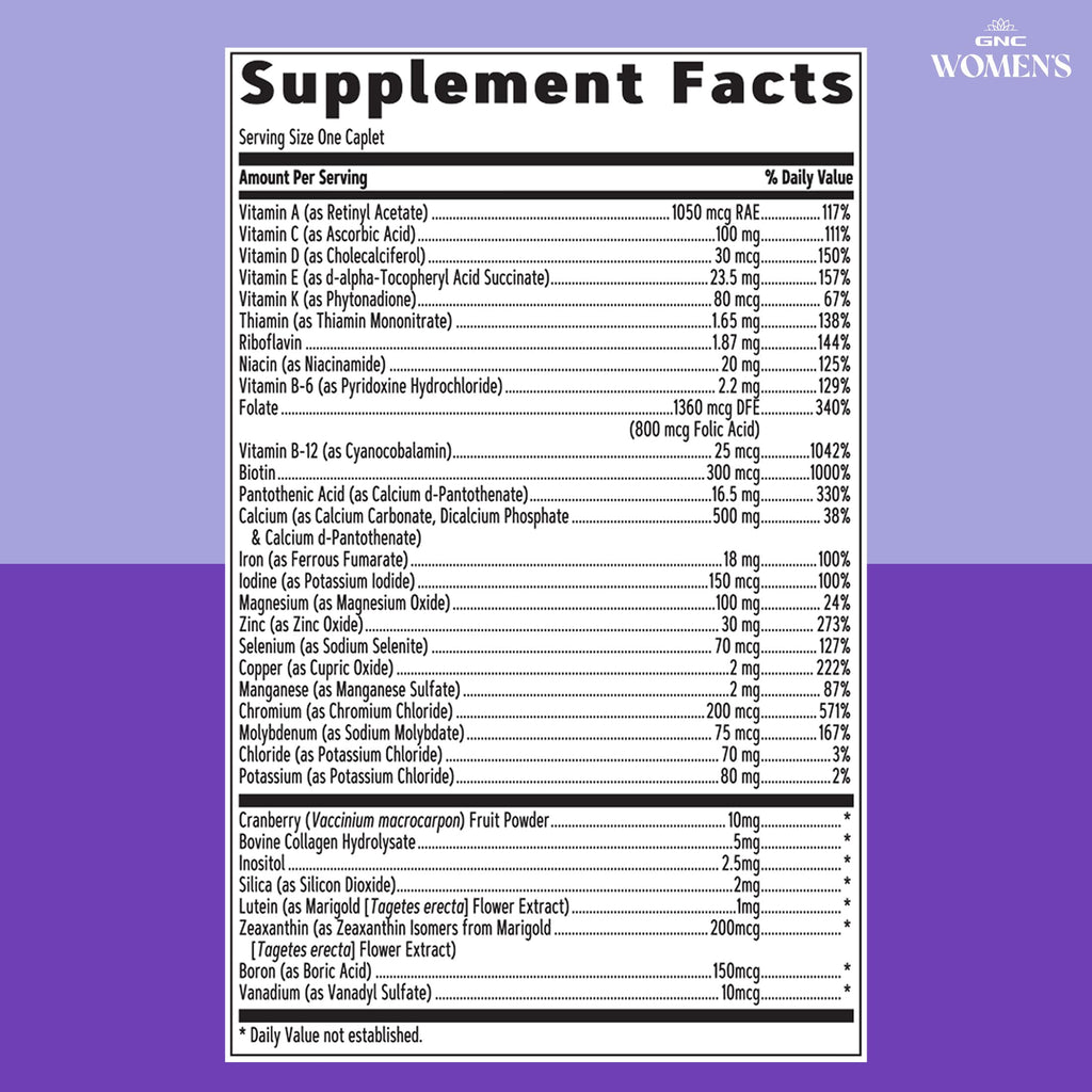 GNC Women's One Daily Multivitamin Essentials - 60 Caplets - image 7