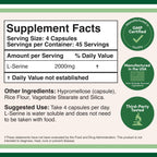Double Wood Supplements L-Serine 2,000mg Memory & Clarity Support - 180 Capsules - image 2
