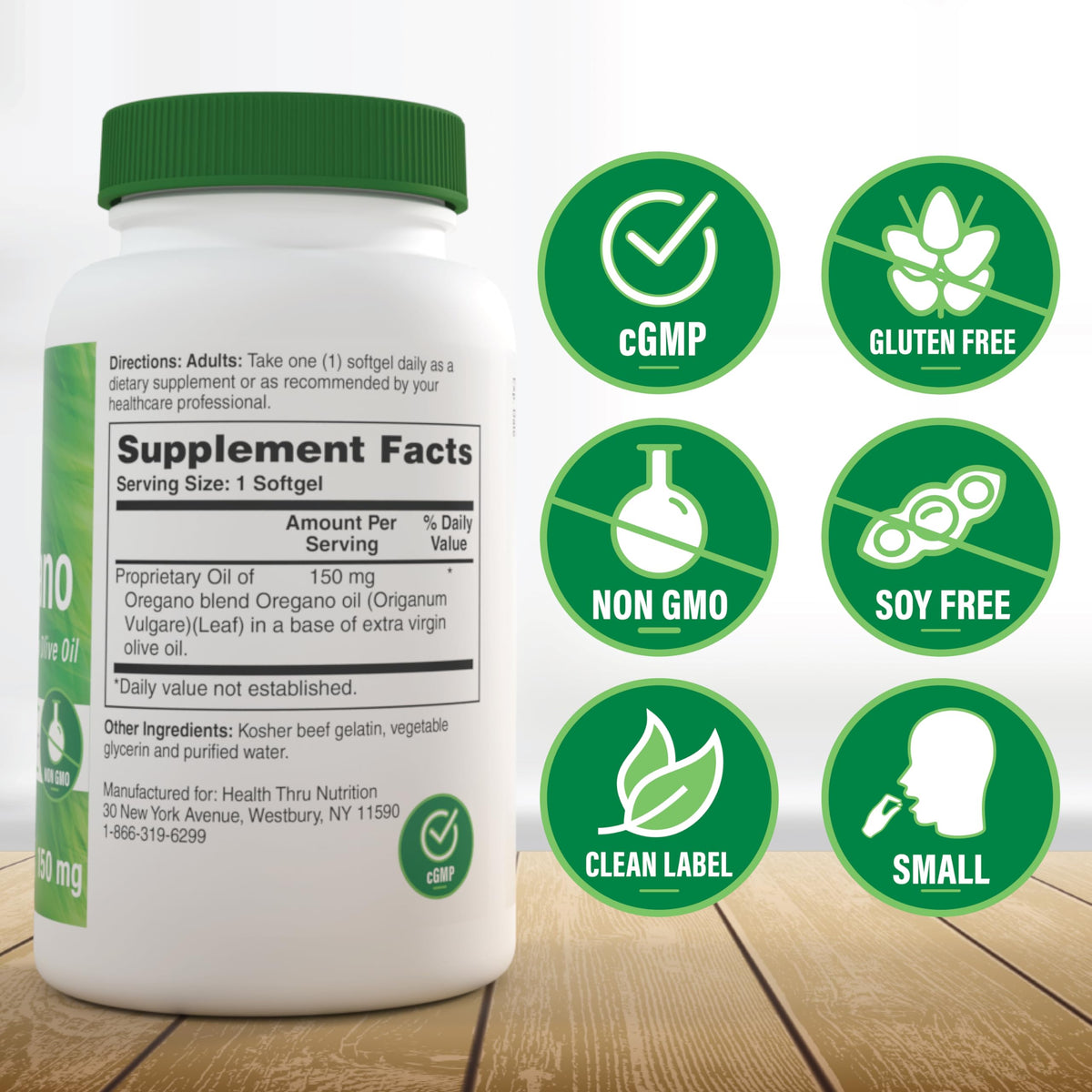 Health Thru Nutrition Oil of Oregano Supplement - 360 Softgels - image 3