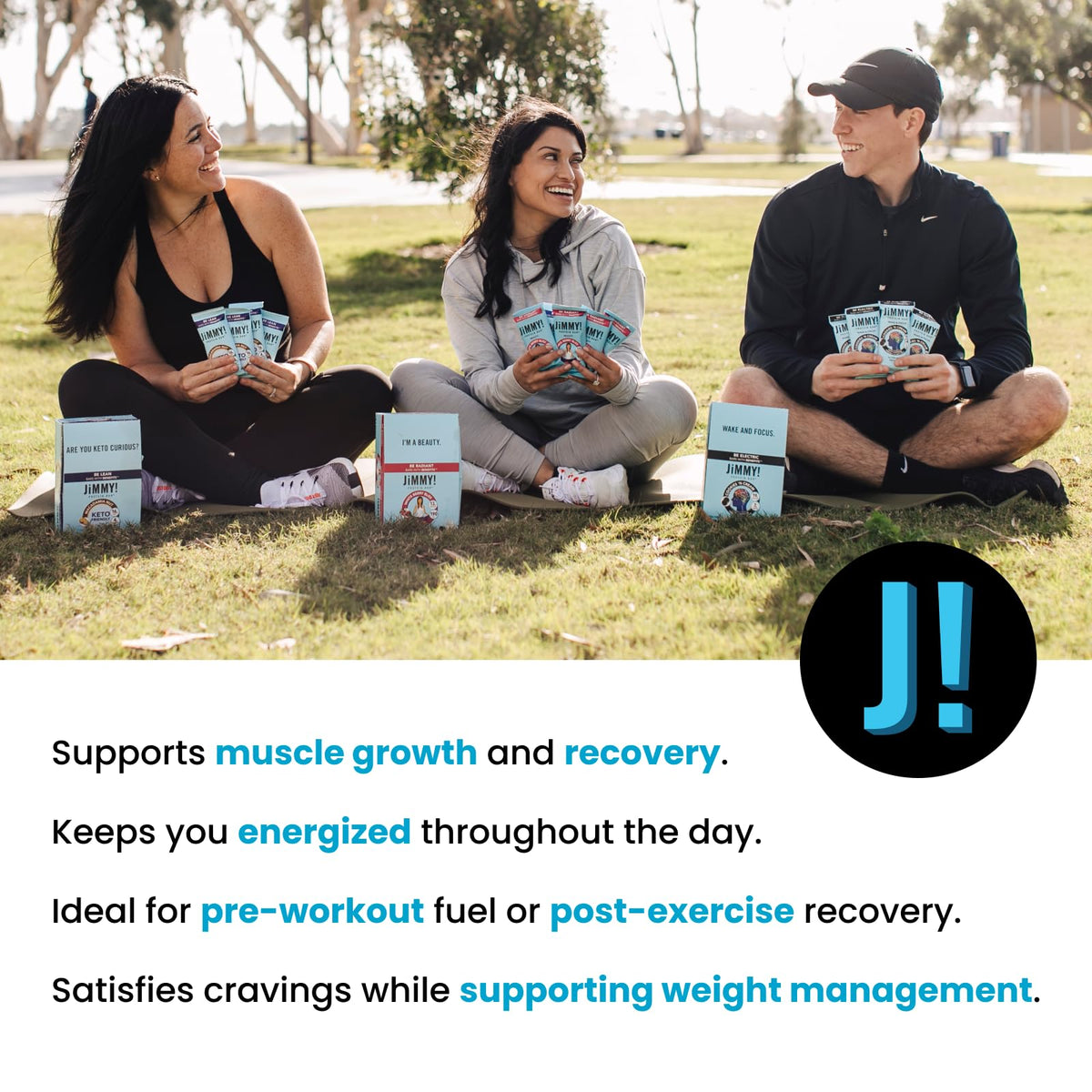 JIMMYBAR Cookies N Cream Protein Bars 19g Protein - 12 Count - image 4