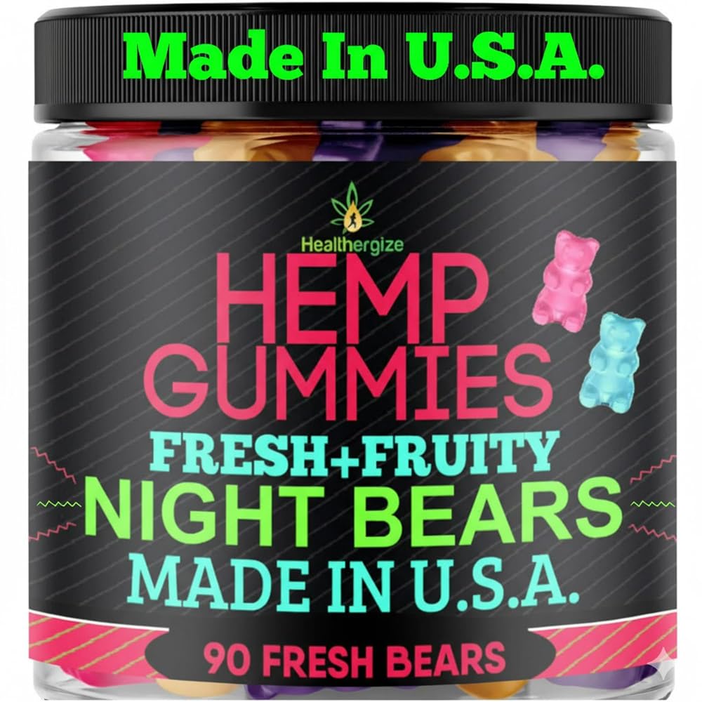 Healthergize Hemp Gummies for Sleep - 90 Gummies