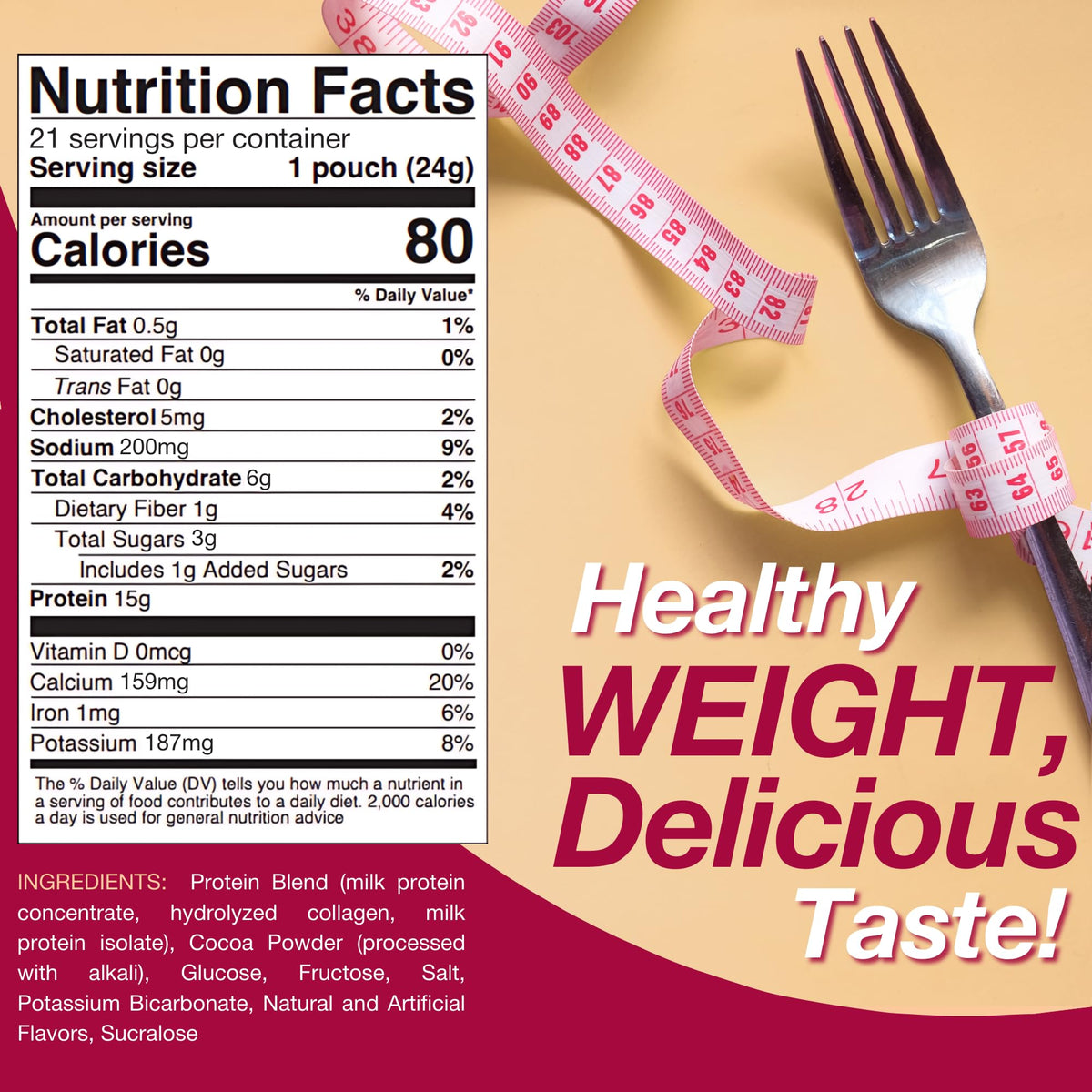 ProtiDIET Protein Hot Chocolate Mix with Collagen - 21 Servings - image 5
