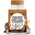 Superfood MD Lions Mane Mushroom Supplement with Turkey Tail Reishi