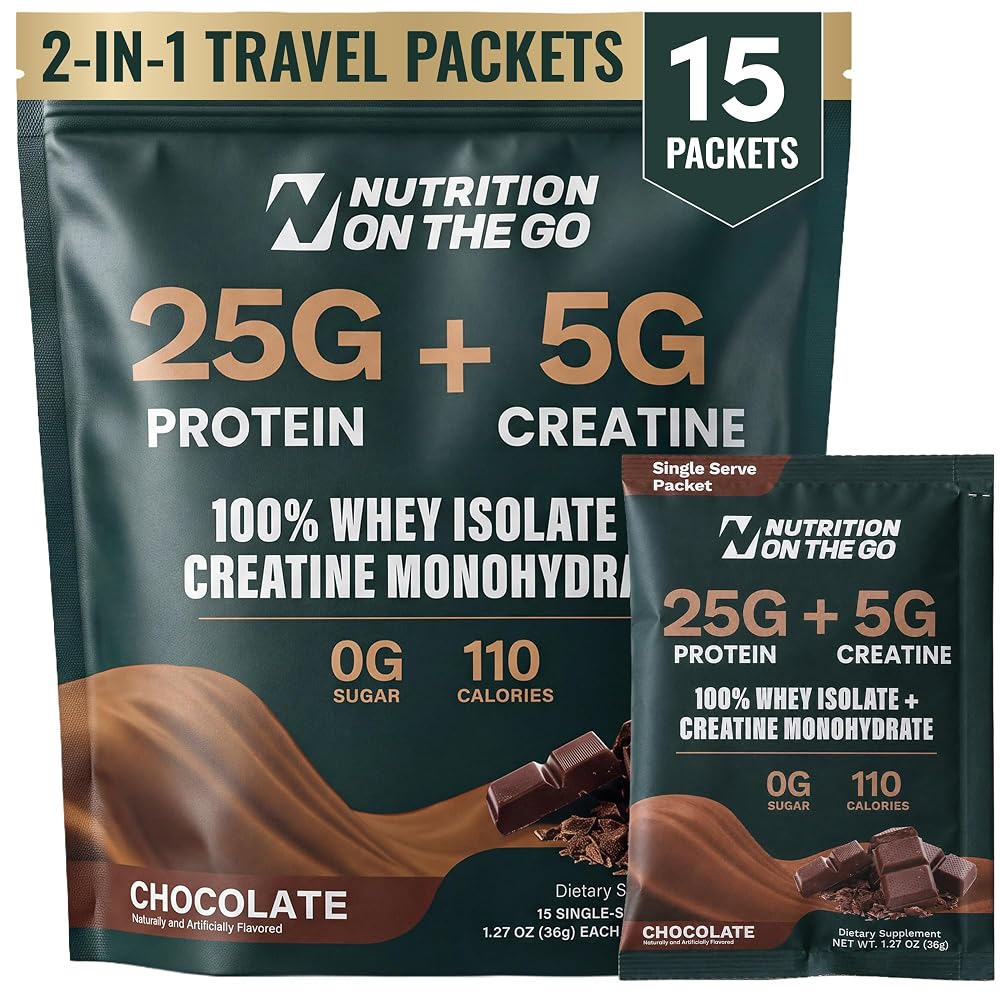 Nutrition On The Go 2-in-1 Whey Protein Isolate + Creatine Travel