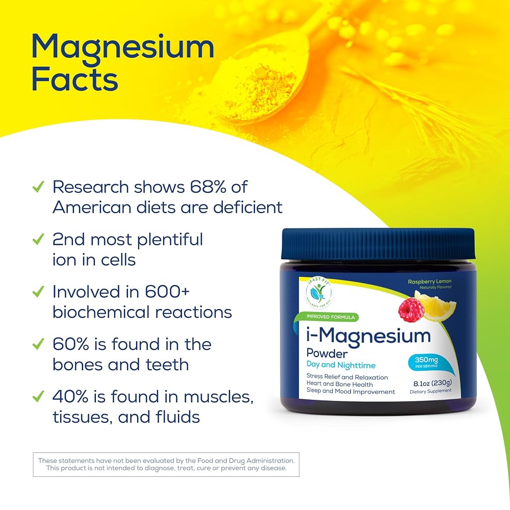 ifastfit Magnesium Powder Citrate Malate Glycinate Blend - 8.4 oz - image 2