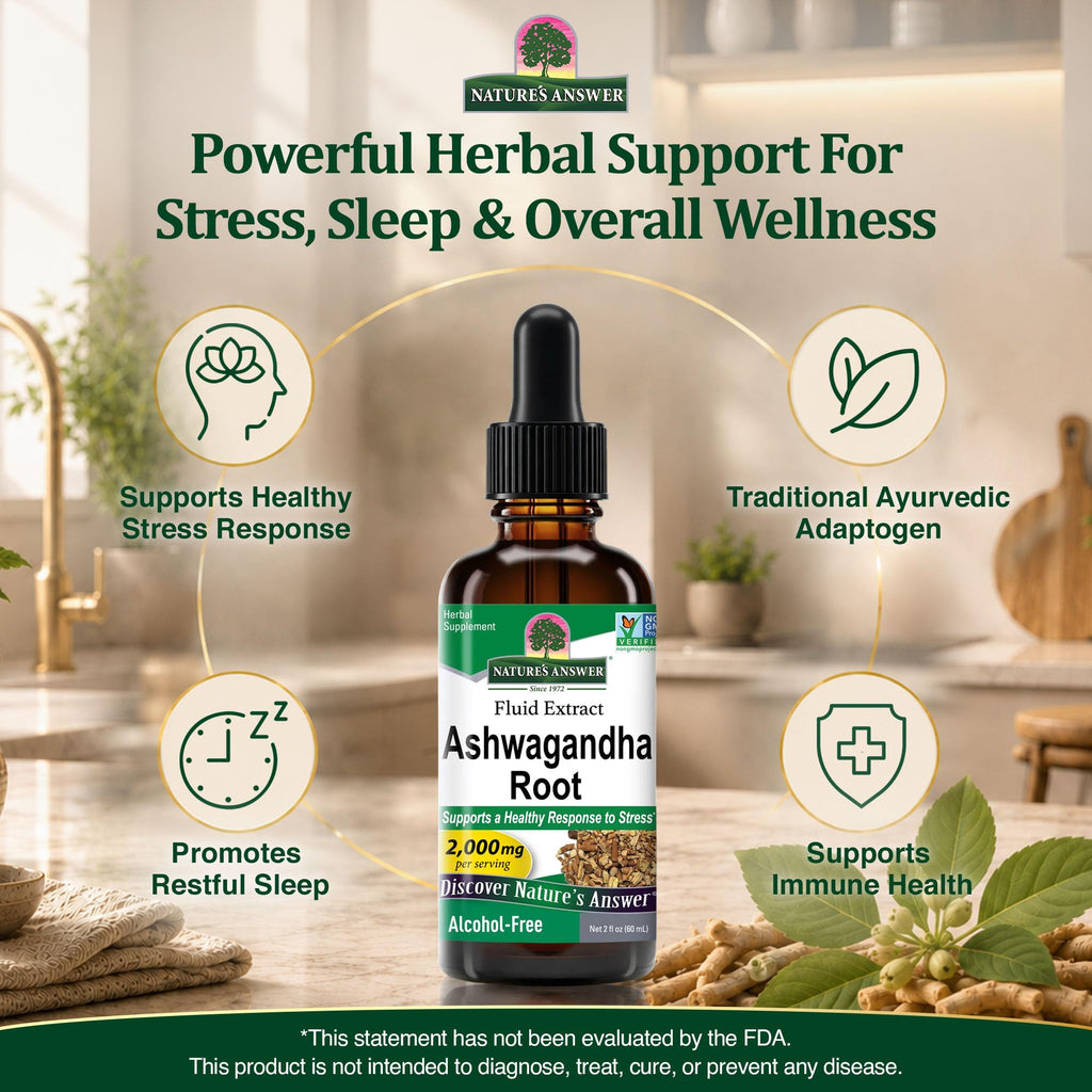 Nature's Answer Ashwagandha Root Extract - 2 Fl Oz - image 2