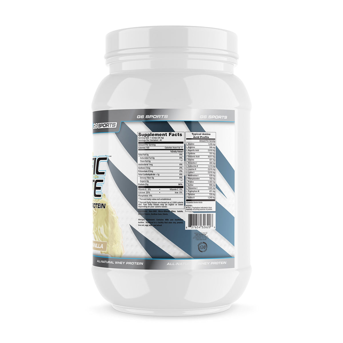 G6 Sports Prolific Whey Protein Isolate Vanilla - 2.5 lb - image 3