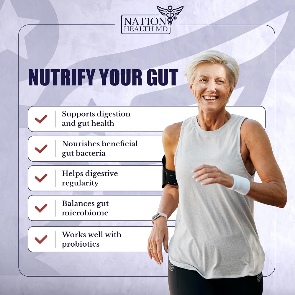 NATION HEALTH MD Prebiotics for Gut Health - 90 Capsules - image 3