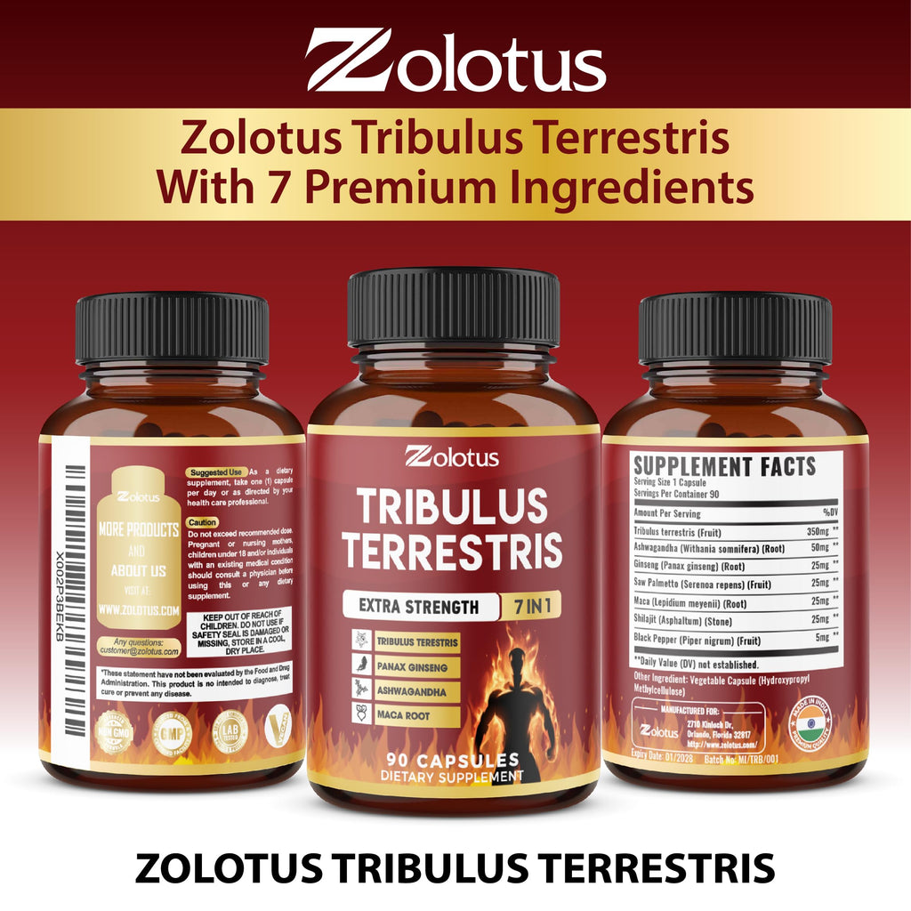 Zolotus Tribulus Terrestris Herbal Supplement - 90 Capsules - image 9