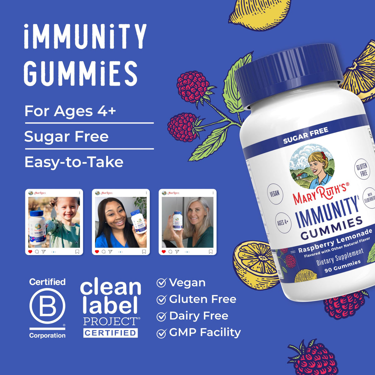 MARYRUTH'S Sugar Free Immunity Gummies