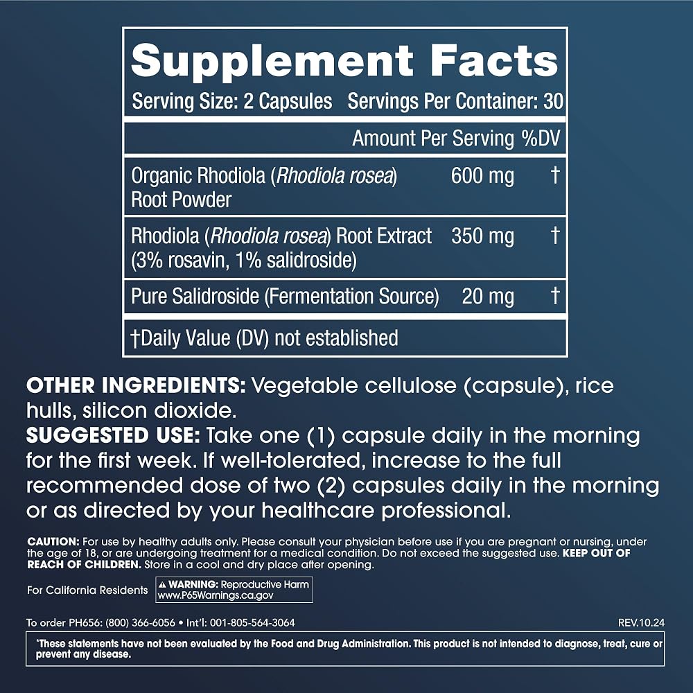 ProHealth Full Spectrum Rhodiola Adaptogen - 60 Capsules - image 2