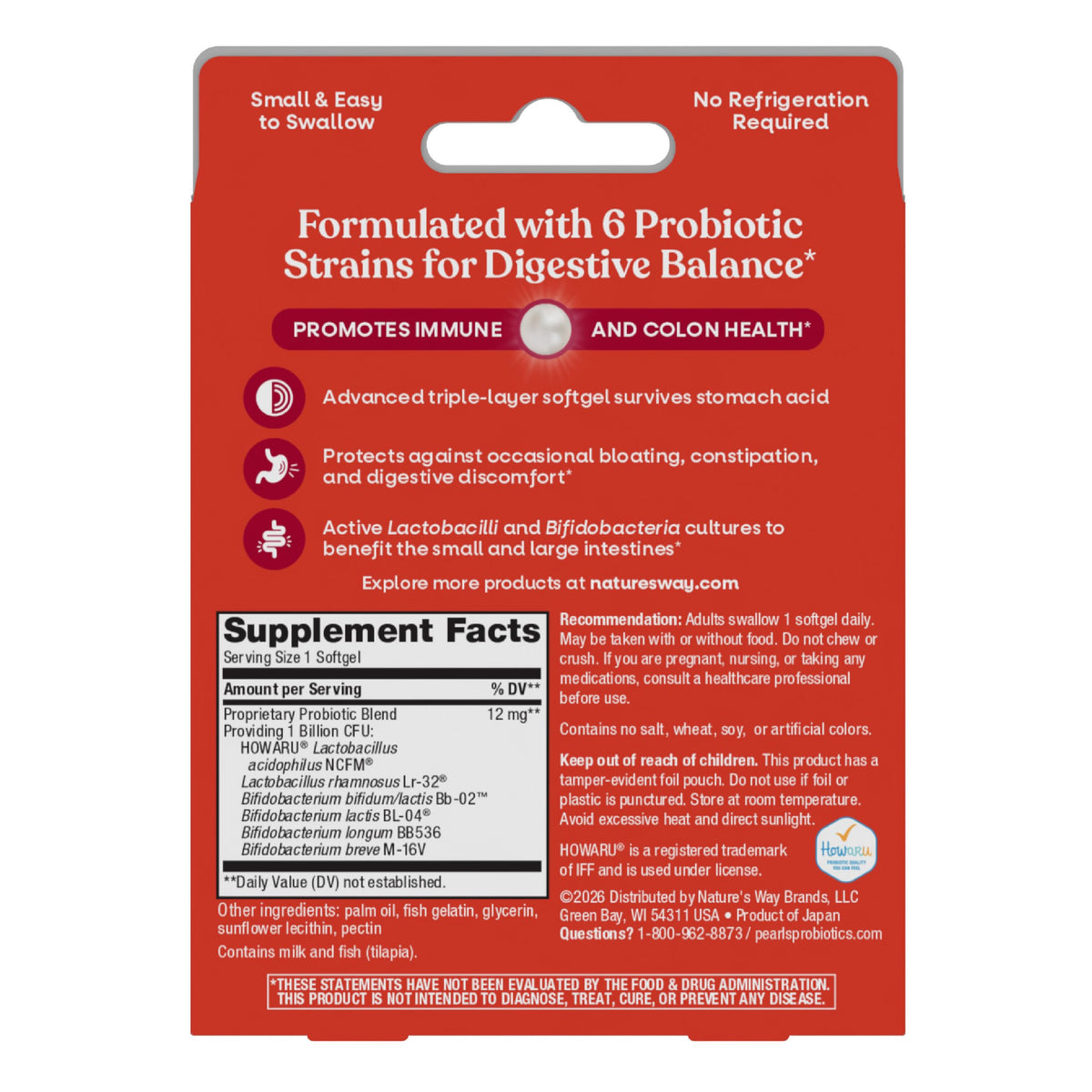 Nature's Way Pearls Complete Probiotic Softgels 1 Billion CFU - 30 Softgels - image 9