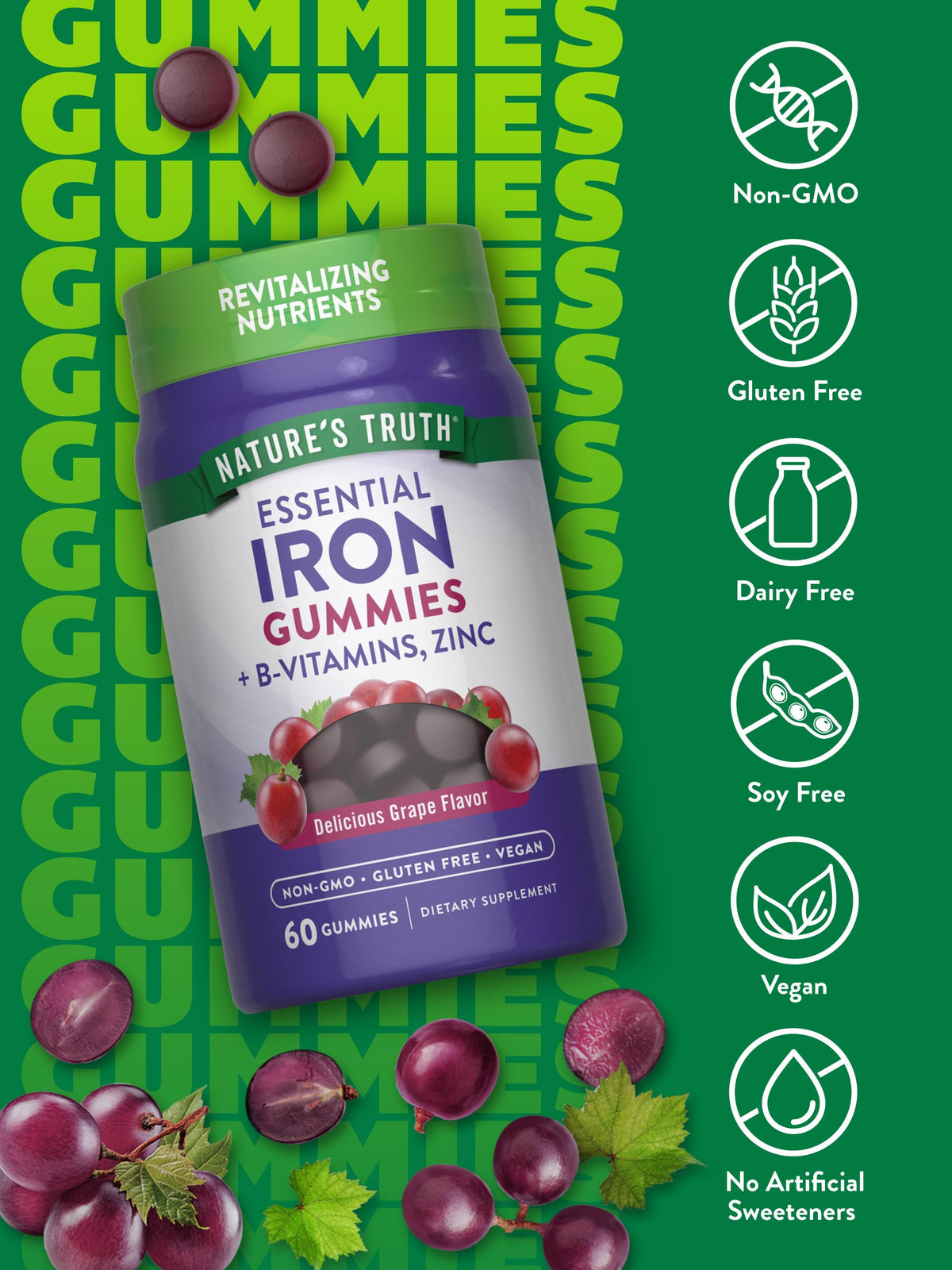 Nature's Truth Iron Gummies - 60 Count - image 3