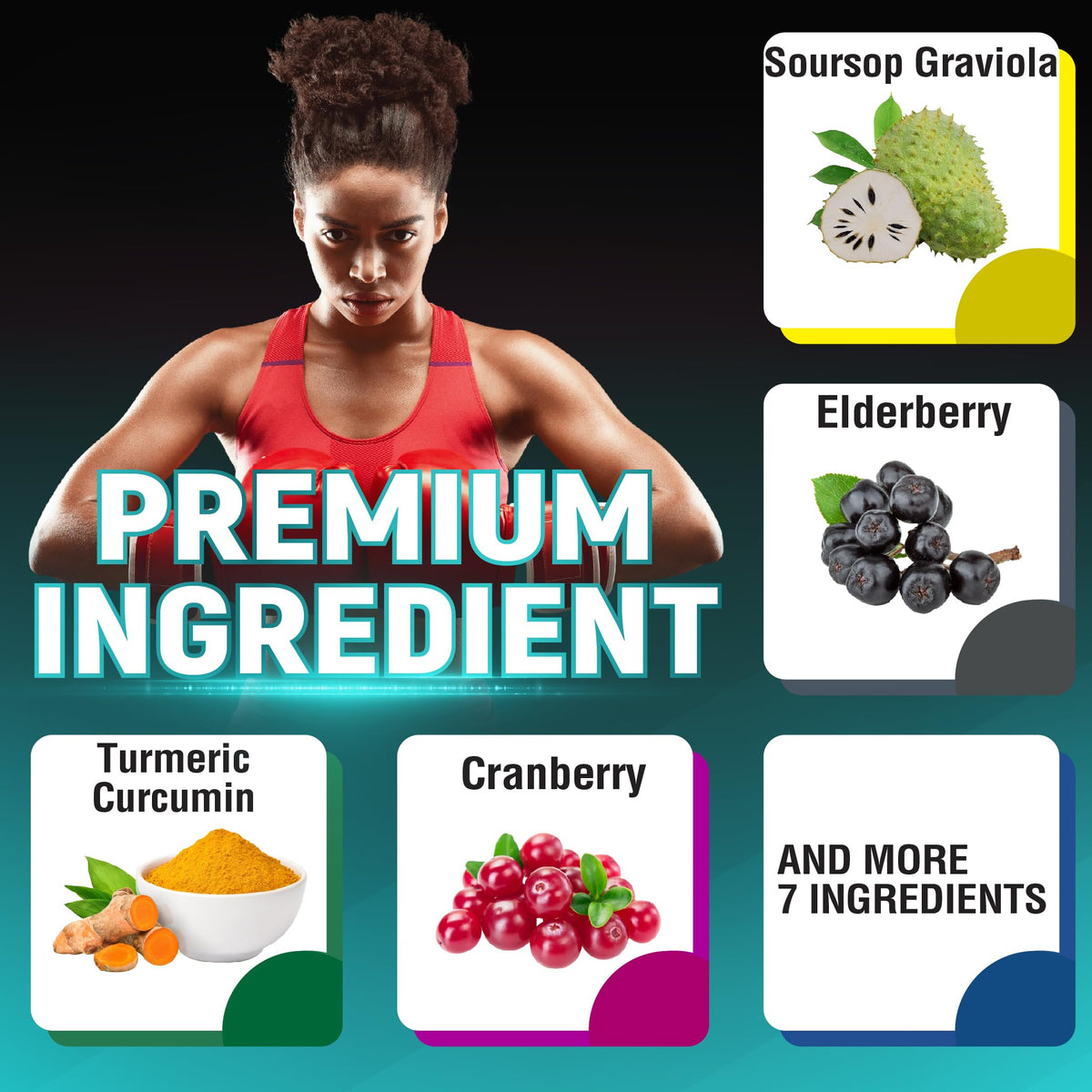 CIVIMUNA Soursop Graviola Capsules with Turmeric & Elderberry - 120 Capsules - image 6