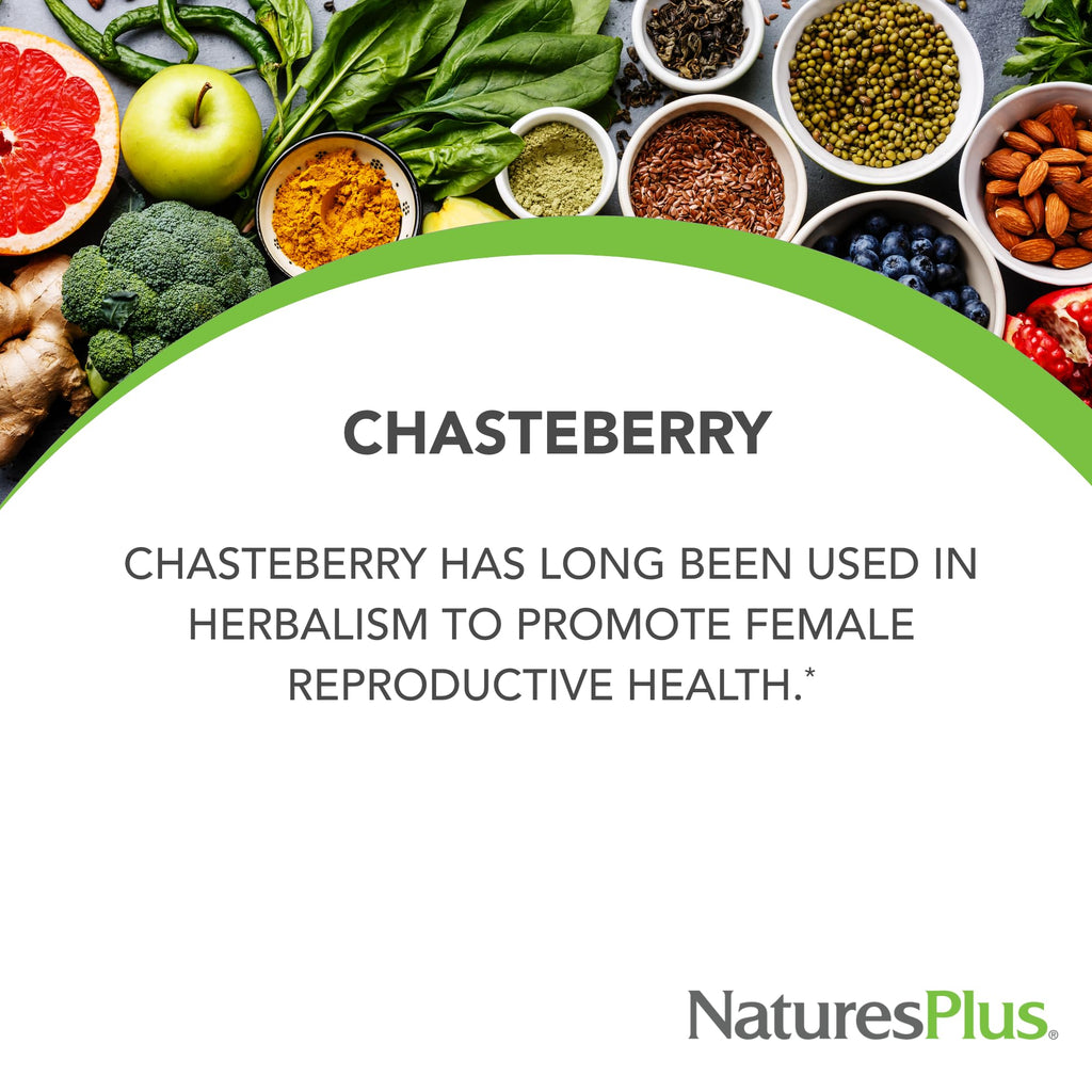 NaturesPlus Herbal Actives Chasteberry - 60 Capsules - image 3