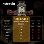 Nutravia Shilajit Gummies with Sea Moss & Ashwagandha - 60 Gummies - image 8