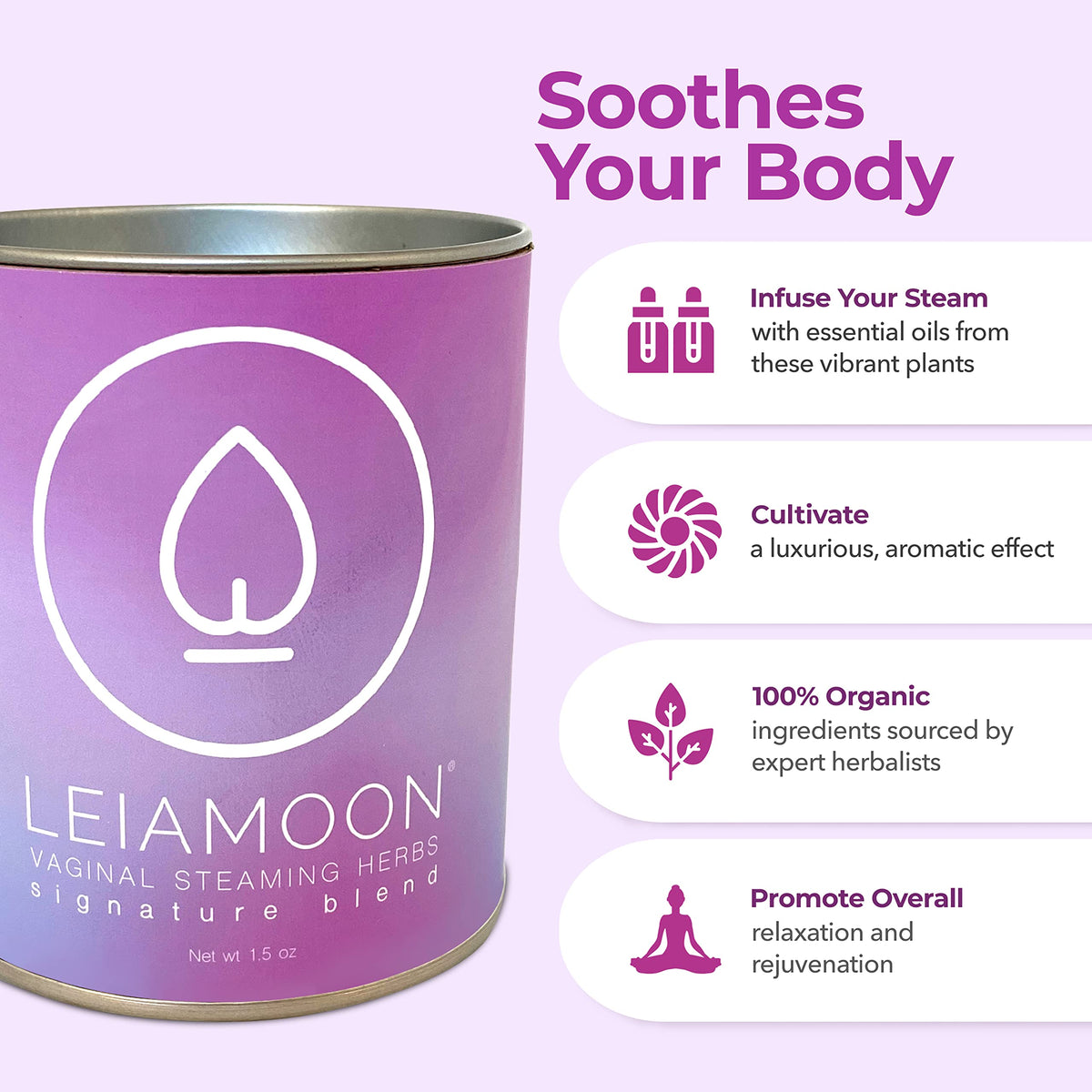 Leiamoon Yoni Steamer Signature Blend Herbs - 1.5 oz - image 5