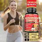 Satoomi Mushroom Complex Supplements Capsules - Blends with Lions Mane