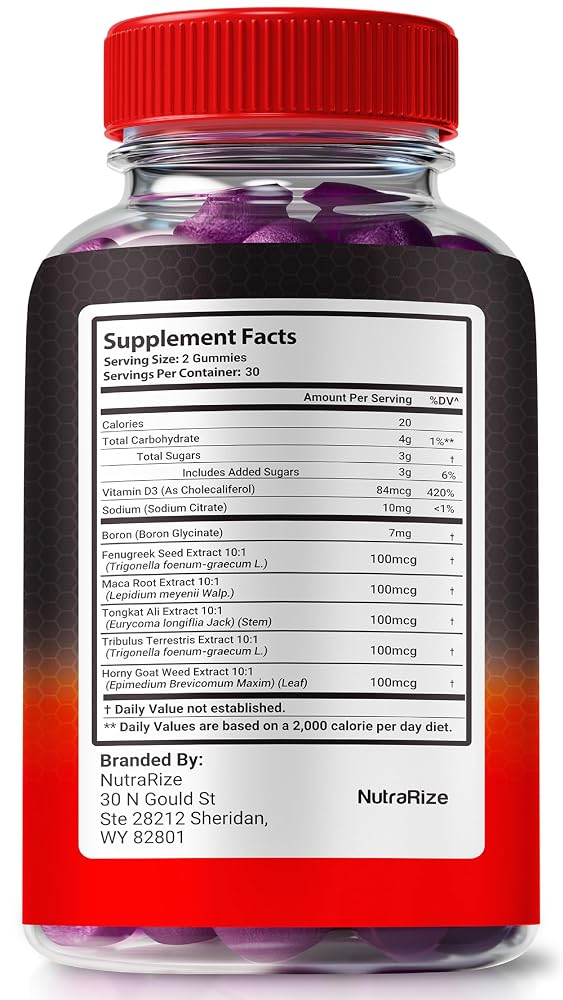 NutraRize Maximum Male Gummies for Men - 60 Gummies - image 2
