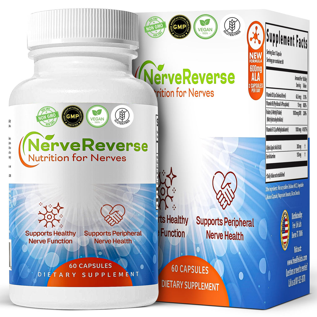 NerveReverse Neuro Support Alpha Lipoic Acid 600mg - 180 Capsules