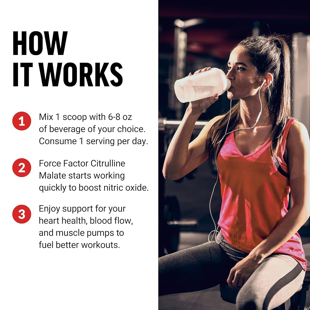 Force Factor Citrulline Malate 2:1 L-Citrulline Powder - 7 oz - image 4