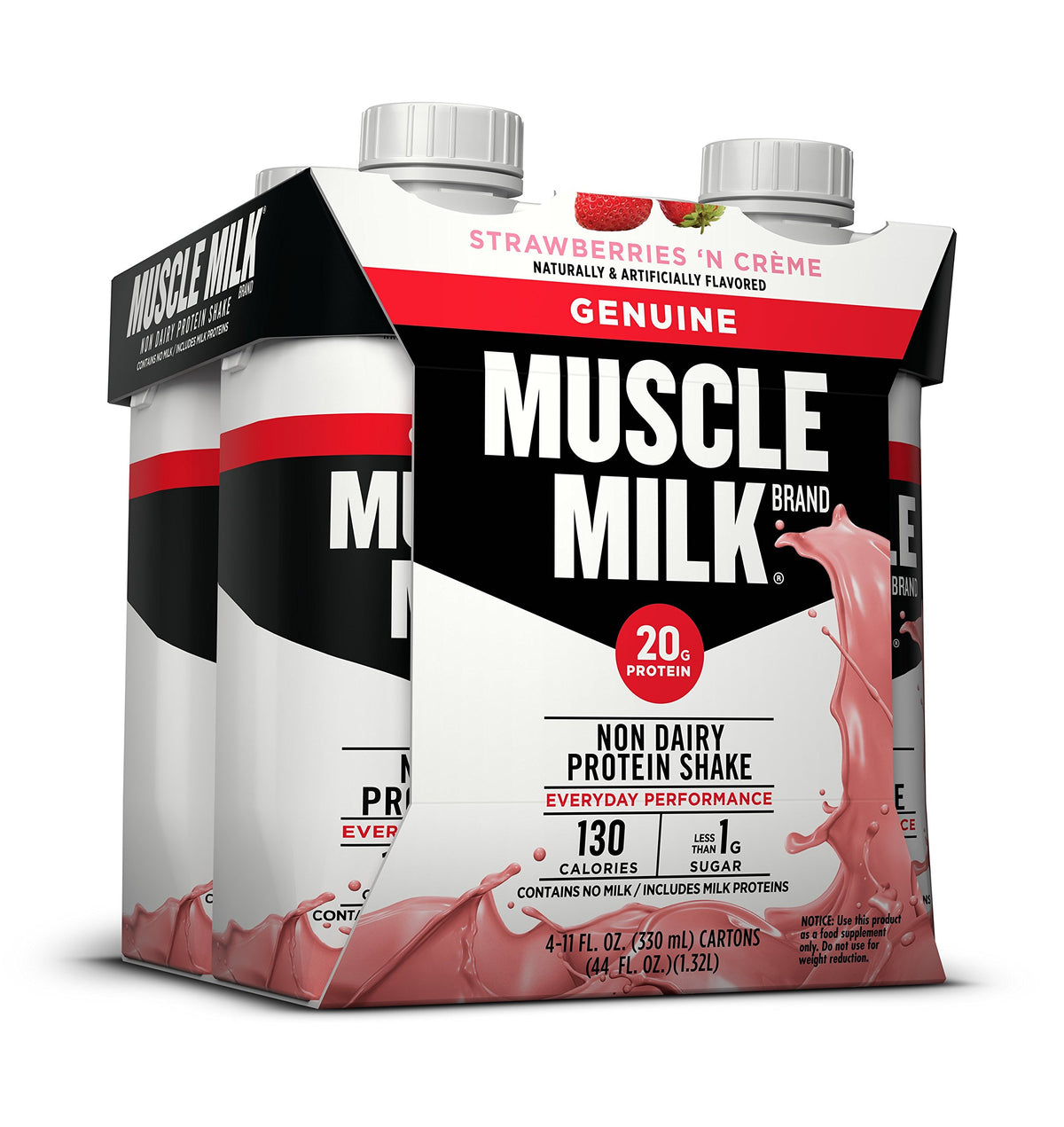 Muscle Milk Genuine Protein Shake Strawberries 'N Crème - Pack of 4