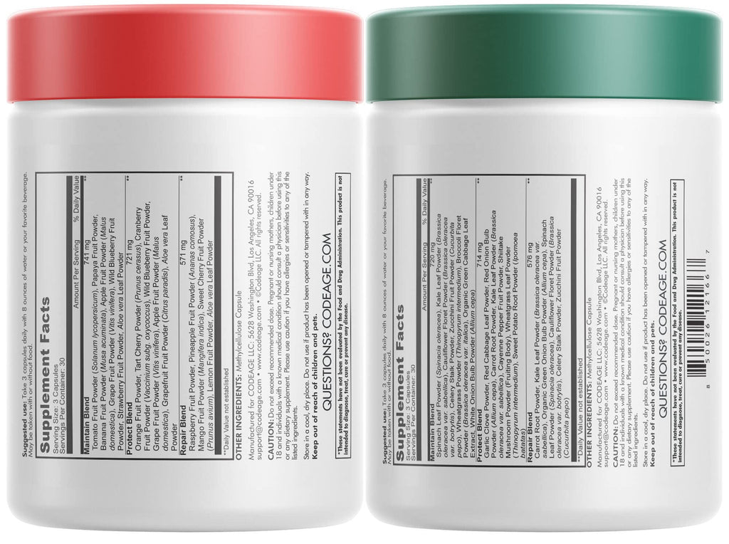 Codeage InstantFood Easy Veggies + Fast Fruits Bundle - 180 Capsules - image 2
